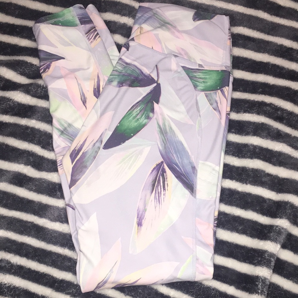 Fabletics high waisted floral print leggings